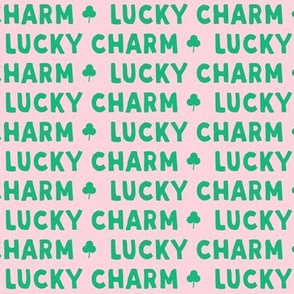 Lucky Charm - green on pink C18BS