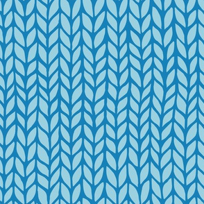 blue knitting pattern
