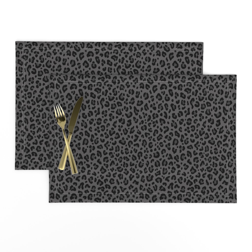 ★ LEOPARD PRINT in BLACK AND GRAY ★ Small Scale / Collection : Leopard Spots – Punk Rock Animal Print