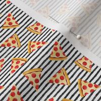 (3/4" scale) pizza slice (black stripes) food fabric C18BS