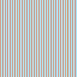 JP18 - Narrow - Sky Blue and Peachy Mauve  Stripes
