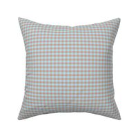 JP18 - Tiny Sky Blue and Rosy Peach  Buffalo Plaid