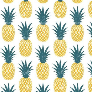 pineapples - golden and teal