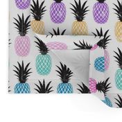 multi colored pineapples