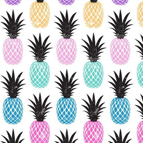 multi colored pineapples
