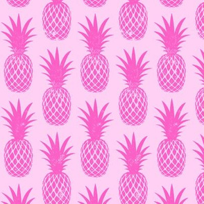 pineapples - pink on pink