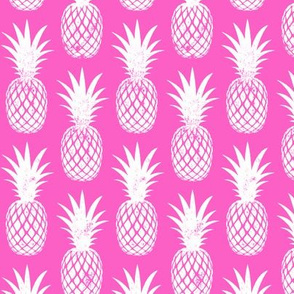 pineapples on hot pink
