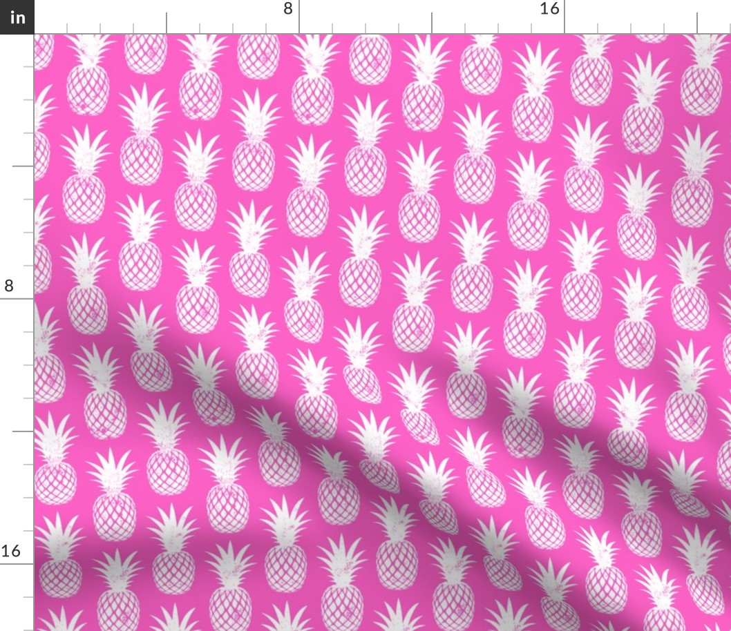 pineapples on hot pink