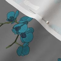 Poppy orchid meadow teal