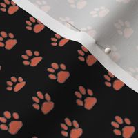 Black and orange polka paws 