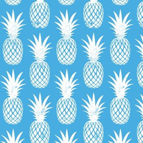 pineapples on blue