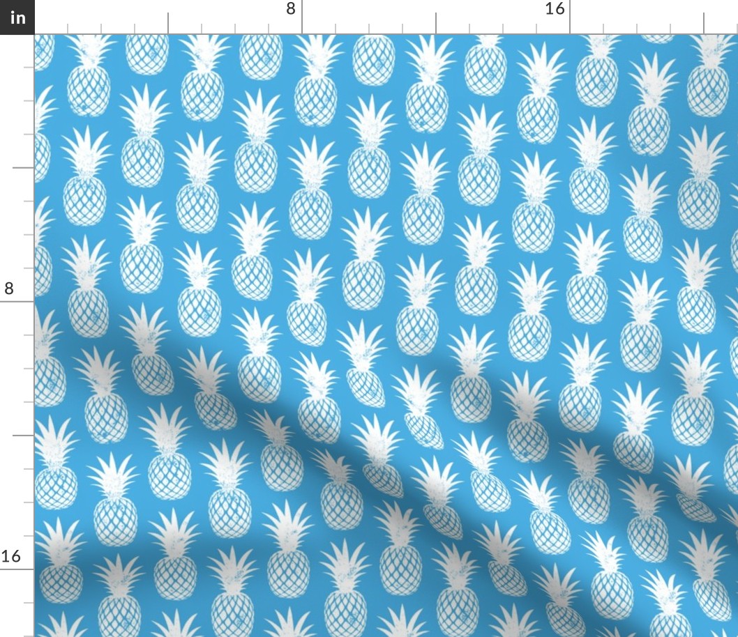 pineapples on blue