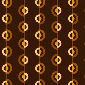 Circles Twist in Brown & Mustard