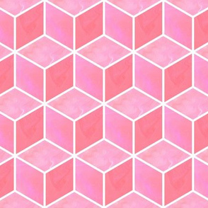 pink 3d cubes