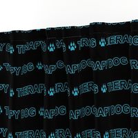 Basic Therapy dog text - turquoise