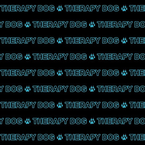 Basic Therapy dog text - turquoise