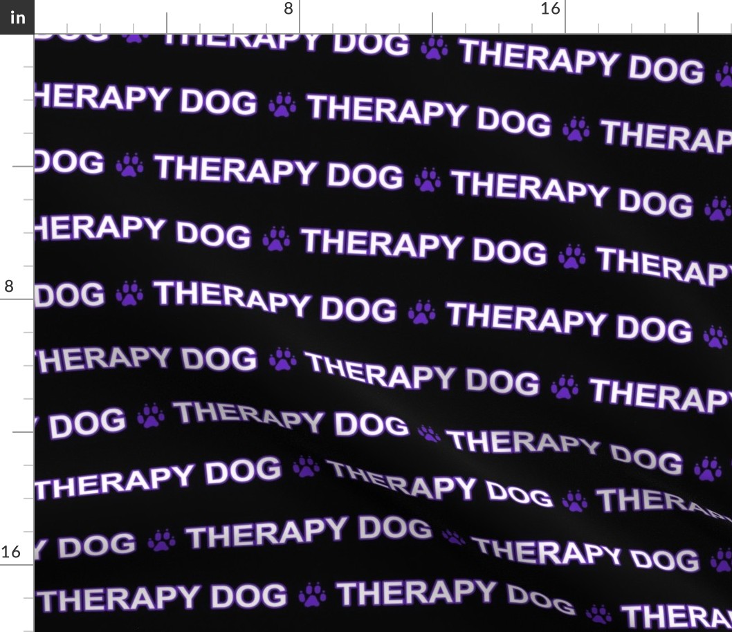 Basic Therapy dog text - purple