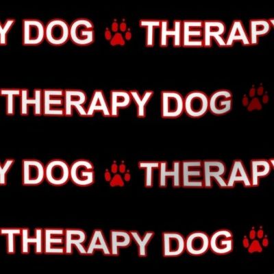 Basic Therapy dog text - red