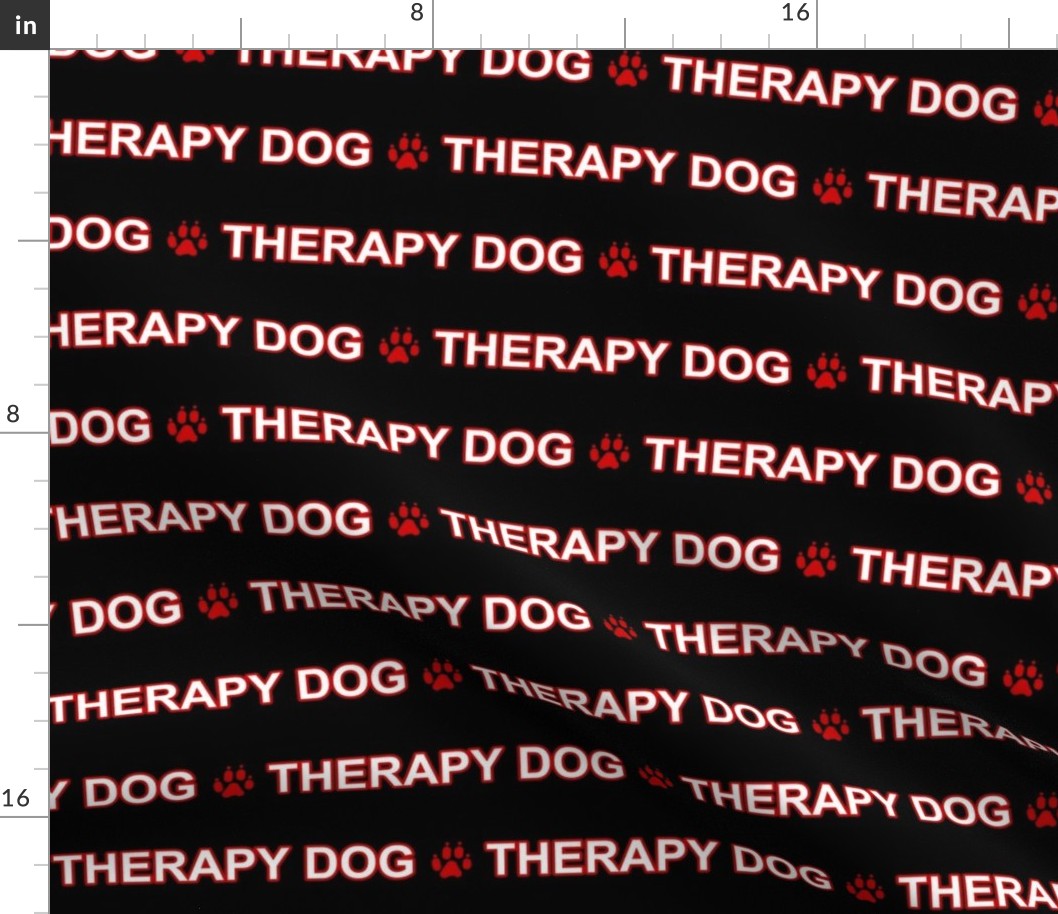 Basic Therapy dog text - red