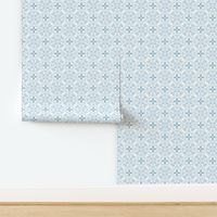 Blue floral Morrocan tile pattern.  Use the design for backsplash, scrub cap, closet wallpaper, baby boy nursery or swimsuit and bikini