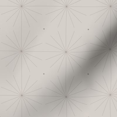 Nineteen Sixty Starburst: Warm Gray Geometric Pattern