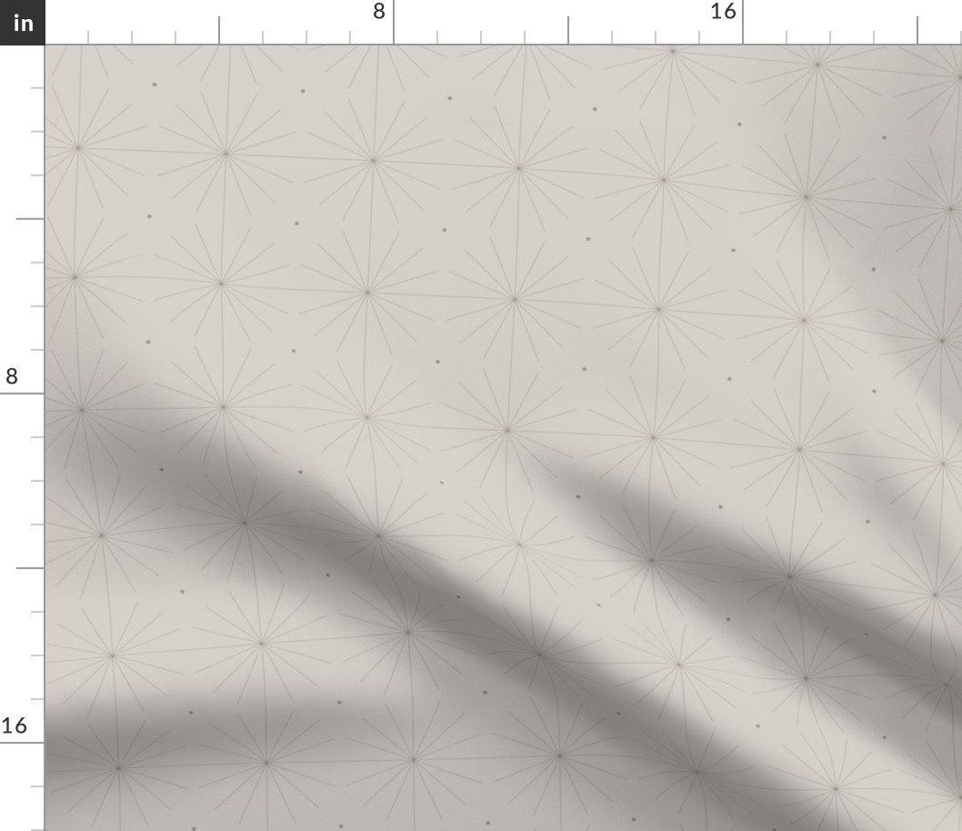 Nineteen Sixty Starburst: Warm Gray Geometric Pattern