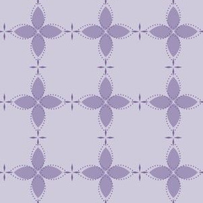 Bobby Jo: Violet Floral Bandana Pattern, PurpleGeometric Floral