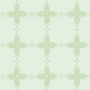 Bobby Jo: Mossy Green Floral Bandana Pattern, Dusty Green Geometric Floral