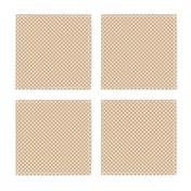 JP19 - Small - Checkerboard in Quarter Inch Squares of Warm Beige and Almond