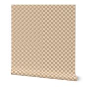 JP19 - Small - Checkerboard in Quarter Inch Squares of Warm Beige and Almond