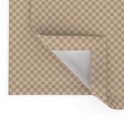 JP19 - Small - Checkerboard in Quarter Inch Squares of Warm Beige and Almond