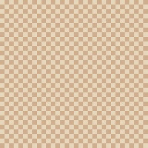 JP19 - Small - Checkerboard in Quarter Inch Squares of Warm Beige and Almond