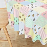 Forest Friends Woodland Animal Babies Cheater Quilt