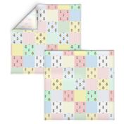 Forest Friends Woodland Animal Babies Cheater Quilt