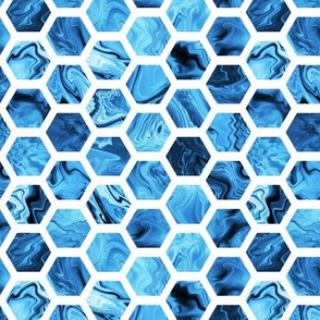 blue hexagons