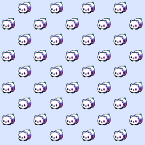 Kawaii Galactic Mighty Panda pattern