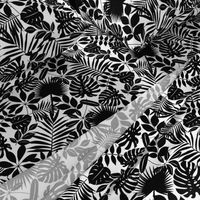 Black And White Tropical Leaf 