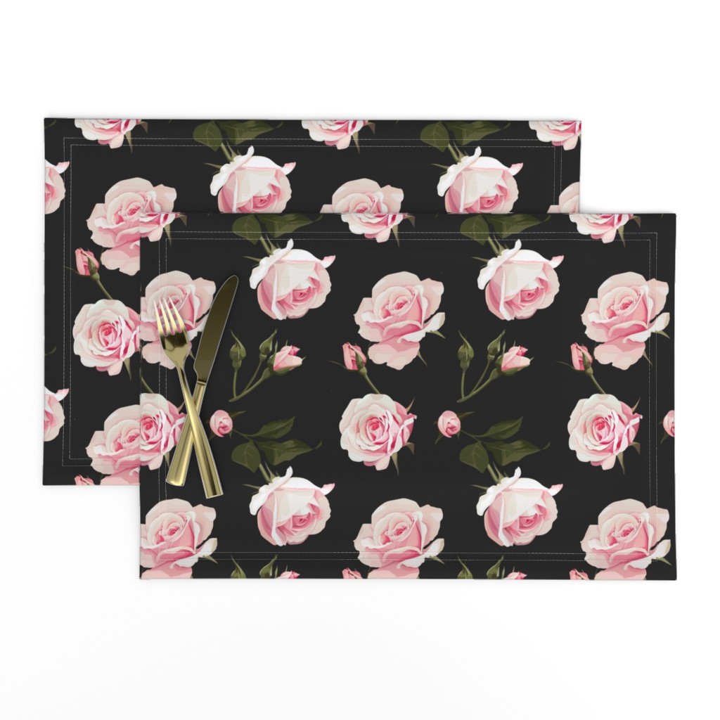 Roses on a black background