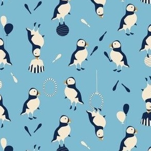 Circus of Puffins - blue