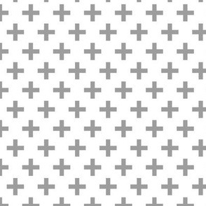 Crosses | Criss Cross | Plus Sign | X | Gray and White| 