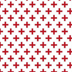 Crosses | Criss Cross | Plus Sign | X | Red and White | Swiss Cross | Minimalist | Scandi | Hygge