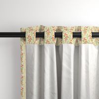 Hollyhock Vine Wallpaper Cream