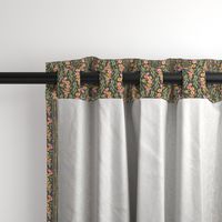 Hollyhock Vine Wallpaper Gray