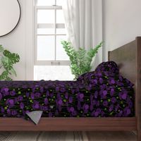 Purple poppy repeat black - medium