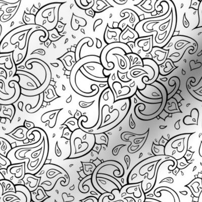 Paisley, Black and white 