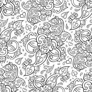 Paisley, Black and white 
