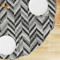 Cerused Wood Chevron Black Grey