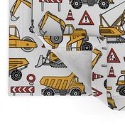 Small Scale  / Construction Cars / White Background