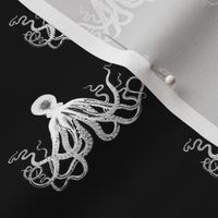 Vintage Octopus | Black and White |