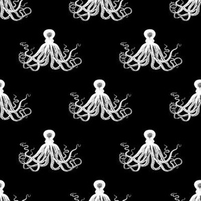 Vintage Octopus | Black and White |